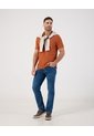 Polo Unicolor Con Bolsillo   Para Hombre Naranja Patprimo de Patprimo
