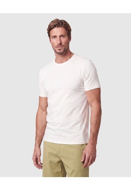 Camiseta Básica Cuello Redondo Hombre  Para Hombre Blanco Patprimo