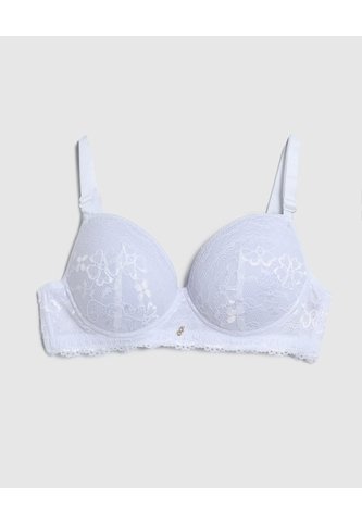 Brasier Media Copa En Encaje   Para Mujer Blanco Patprimo Patprimo