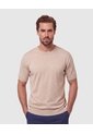 Camiseta Tejida Cuello Redondo Para Hombre  Para Hombre Beige Patprimo de Patprimo