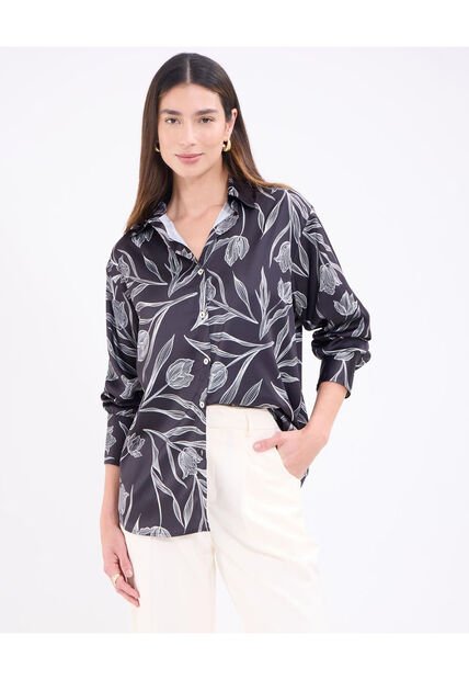 Camisa Para Mujer Manga Larga Color Negro Marca Patprimo #30010694