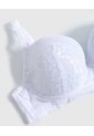 Brasier Media Copa En Encaje   Para Mujer Blanco Patprimo de Patprimo