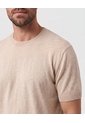 Camiseta Tejida Cuello Redondo Para Hombre  Para Hombre Beige Patprimo de Patprimo