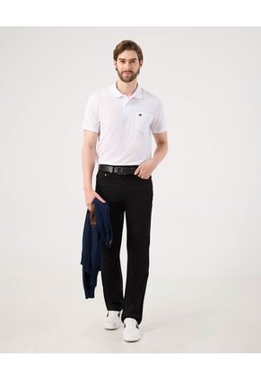 Polo Unicolor Con Bolsillo Para Hombre Blanco Patprimo