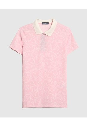 Polo Estampado Botánico Para Mujer Rosa Patprimo