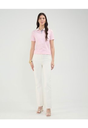 Polo Estampado Botánico Para Mujer Rosa Patprimo