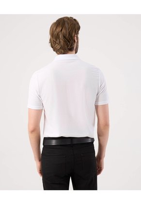 Polo Unicolor Con Bolsillo Para Hombre Blanco Patprimo