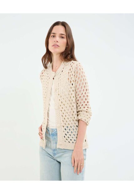Saco Para Mujer Cuello Redondo Color Beige Marca Patprimo #30330628