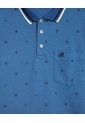 Polo Tejida Estampada  Para Hombre Azul Patprimo de Patprimo
