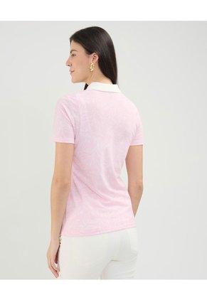 Polo Estampado Botánico Para Mujer Rosa Patprimo