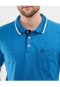 Polo Tejida Estampada  Para Hombre Azul Patprimo de Patprimo