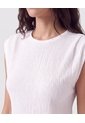 Camiseta Sin Mangas Texturizada Mujer  Para Mujer Blanco Patprimo de Patprimo
