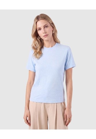 Camiseta Con Textura Para Mujer  Para Mujer Azul Patprimo Patprimo