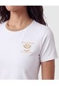Camiseta Cuello Redondo Manga Corta Mujer  Para Mujer Blanco Patprimo de Patprimo