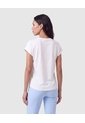 Camiseta Básica Con Manga Dobladillo Para Mujer  Para Mujer Blanco Patprimo de Patprimo