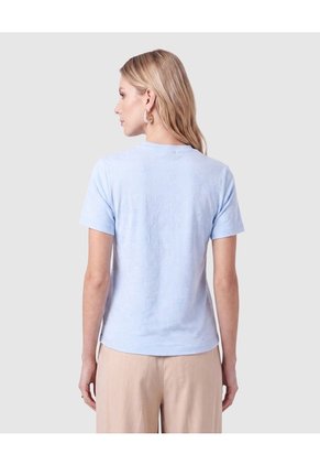 Camiseta Con Textura Para Mujer Para Mujer Azul Patprimo