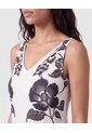 Camiseta Sin Mangas Cuello V Mujer  Para Mujer Blanco Patprimo de Patprimo