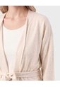 Kimono Tejido Con Cierre De Amarre  Para Mujer Beige Patprimo de Patprimo