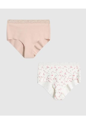 Set X2 Pantis Con Encaje Mujer Para Mujer Surtido Patprimo