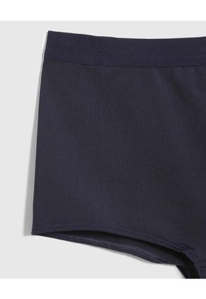Boxer Tiro Alto En Microfibra Unicolor   Para Mujer Azul Patprimo