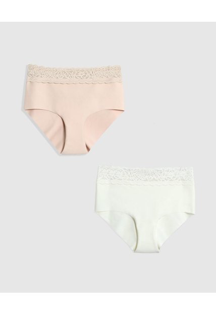 Pack X2 Panty Mujer Con Detalle De Encaje  Para Mujer Surtido Patprimo