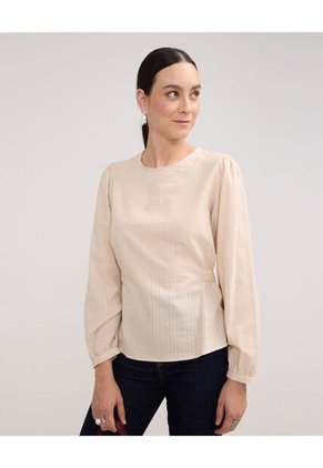 Blusa Para Mujer Manga Larga Color Beige Marca Patprimo #30123320