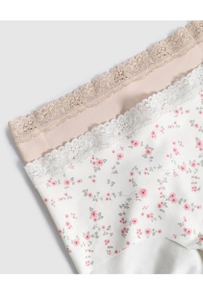 Set X2 Pantis Con Encaje Mujer Para Mujer Surtido Patprimo