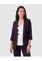 Blazer Casual Manga Larga Mujer  Para Mujer Negro Patprimo de Patprimo