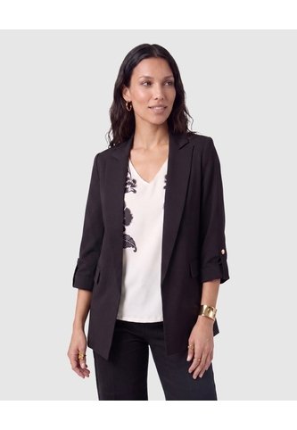 Blazer Casual Manga Larga Mujer  Para Mujer Negro Patprimo Patprimo