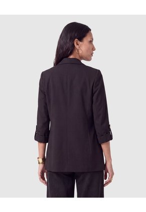 Blazer Casual Manga Larga Mujer Para Mujer Negro Patprimo