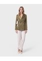 Blazer Cruzado Con Solapa Clásica  Para Mujer Verde Patprimo de Patprimo