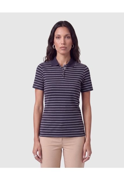 Polo A Rayas   Para Mujer Azul Patprimo