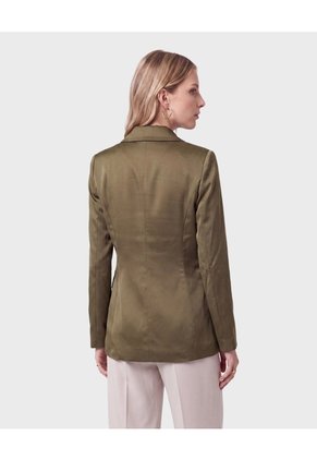 Blazer Cruzado Con Solapa Clásica  Para Mujer Verde Patprimo
