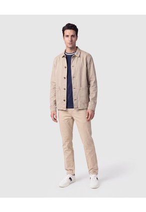 Chaqueta Casual Unicolor Para Hombre Para Hombre Café Patprimo