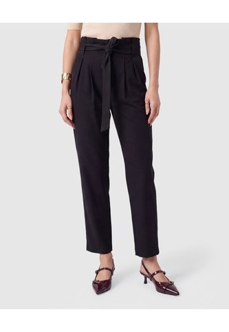 Pantalón De Tiro Alto Con Cinturón De Amarre Mujer  Para Mujer Negro Patprimo Patprimo