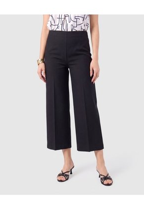 Pantalón Culotte De Tiro Alto Mujer Para Mujer Negro Patprimo
