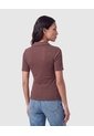 Polo Clásico Cuello En V Para Mujer  Para Mujer Café Patprimo de Patprimo