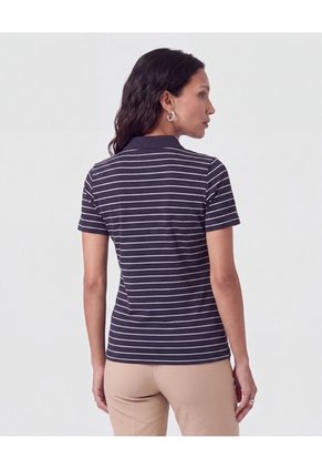 Polo A Rayas Para Mujer Azul Patprimo