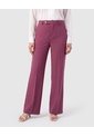Pantalón Wide Leg Mujer Con Trabillas  Para Mujer Morado Patprimo de Patprimo
