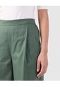 Pantalón Amplio Mujer Con Pliegues Frontales  Para Mujer Verde Patprimo de Patprimo