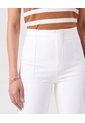 Pantalón Ajustado De Tiro Alto Mujer  Para Mujer Blanco Patprimo de Patprimo
