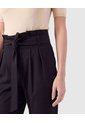 Pantalón De Tiro Alto Con Cinturón De Amarre Mujer  Para Mujer Negro Patprimo de Patprimo