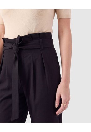 Pantalón De Tiro Alto Con Cinturón De Amarre Mujer  Para Mujer Negro Patprimo