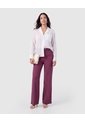 Pantalón Wide Leg Mujer Con Trabillas  Para Mujer Morado Patprimo de Patprimo