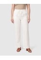 Pantalón Wide Leg Con Cordón Para Mujer Curvy  Para Mujer Blanco Patprimo de Patprimo