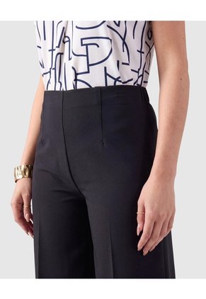 Pantalón Culotte De Tiro Alto Mujer Para Mujer Negro Patprimo