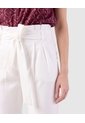 Pantalón De Tiro Alto Con Cinturón De Amarre Mujer  Para Mujer Blanco Patprimo de Patprimo