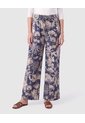 Pantalón Amplio Con Cordón Mujer  Para Mujer Azul Patprimo de Patprimo