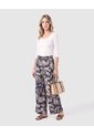 Pantalón Amplio Con Cordón Mujer  Para Mujer Azul Patprimo de Patprimo