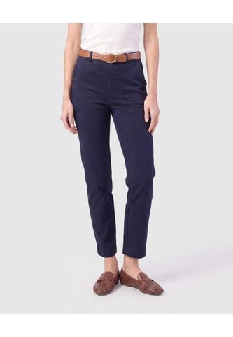 Pantalón Recto Clásico Mujer  Para Mujer Azul Patprimo Patprimo